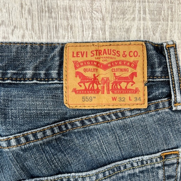 Levi's Blue Straight-Leg Jeans with Vintage Wash - Picture 3 of 3